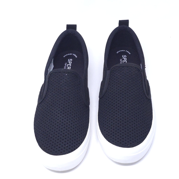 Sperry Crest Twin Gore Perf Black 9 M (B) - Picture 7 of 11